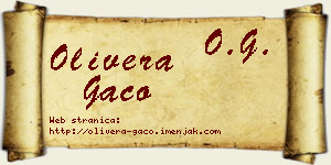 Olivera Gaco vizit kartica